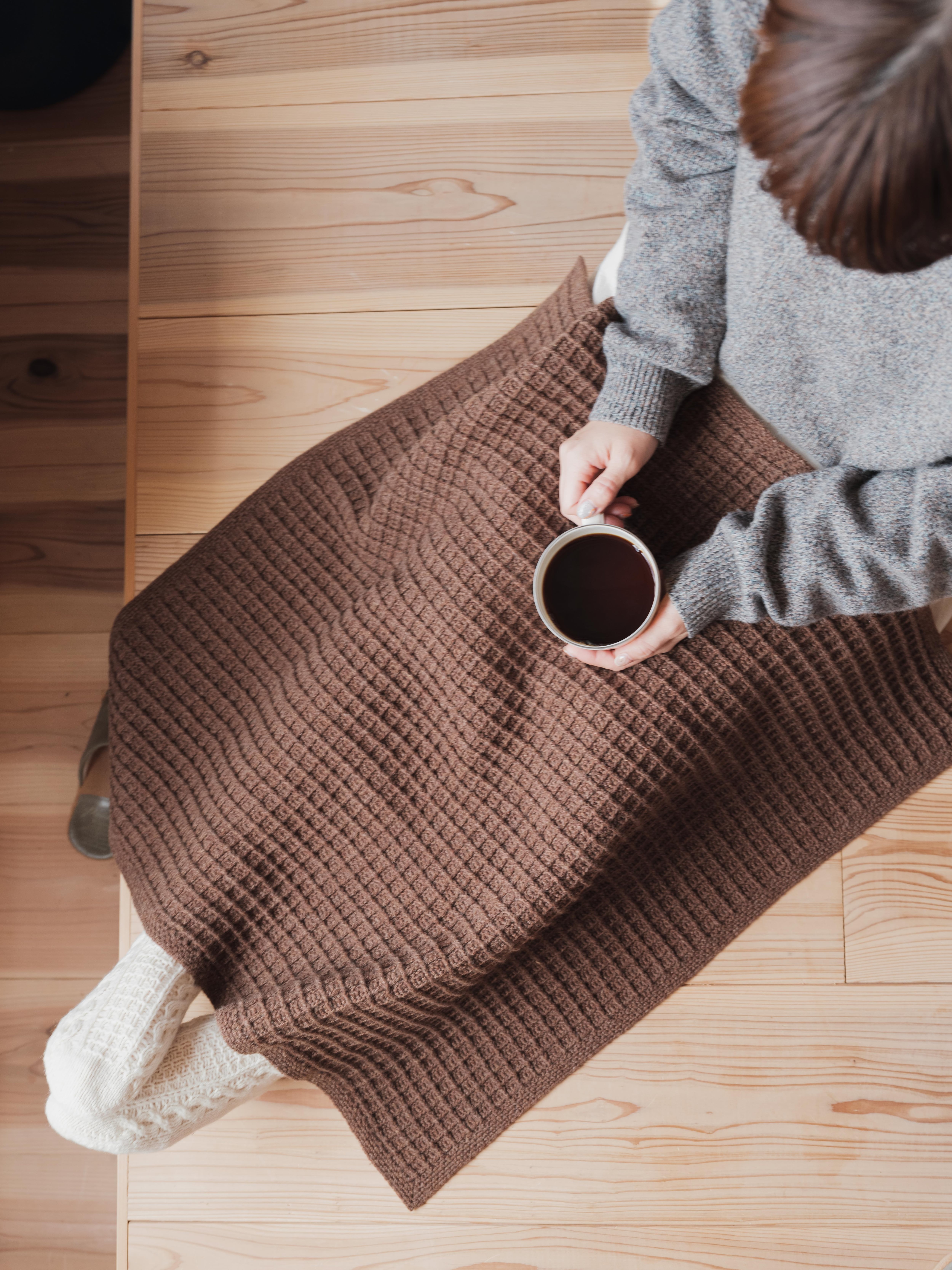 ワッフル模様のブランケット｜[hus:]オリジナル | ［hus:］フース