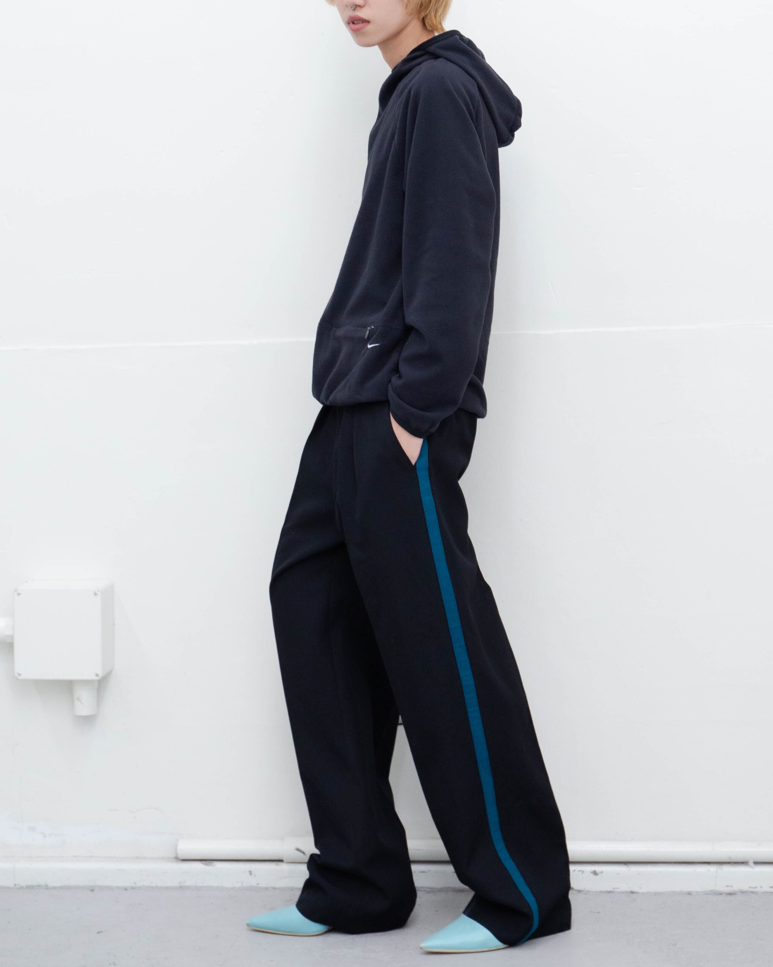 1970-80s Euro vintage - side stripe tucked wide trousers | LUIK FINN