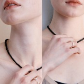 Noir Grain Necklace F0547