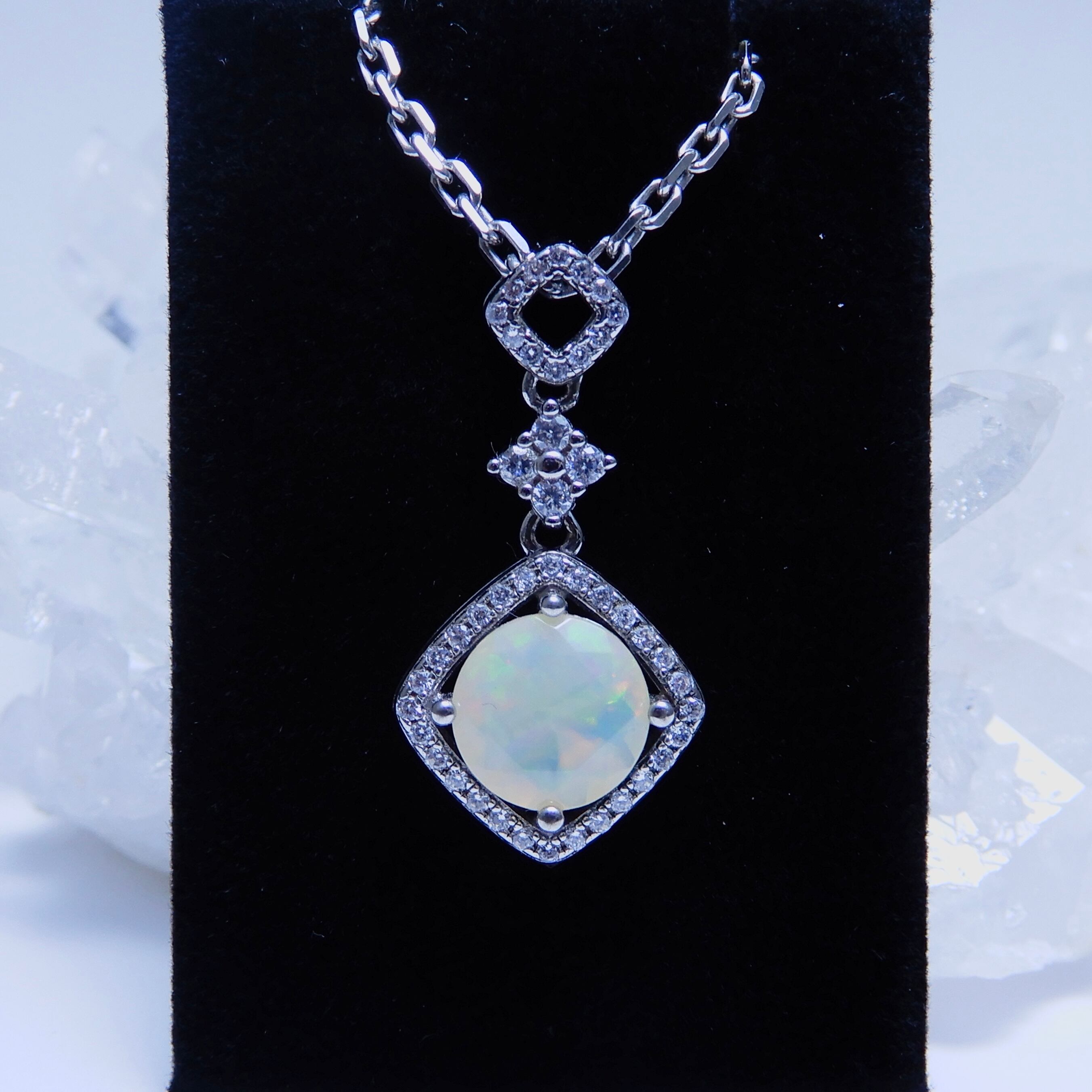 ペンダントトップのみ♦︎エチオピアンオパール♦︎WGカラー《0062》