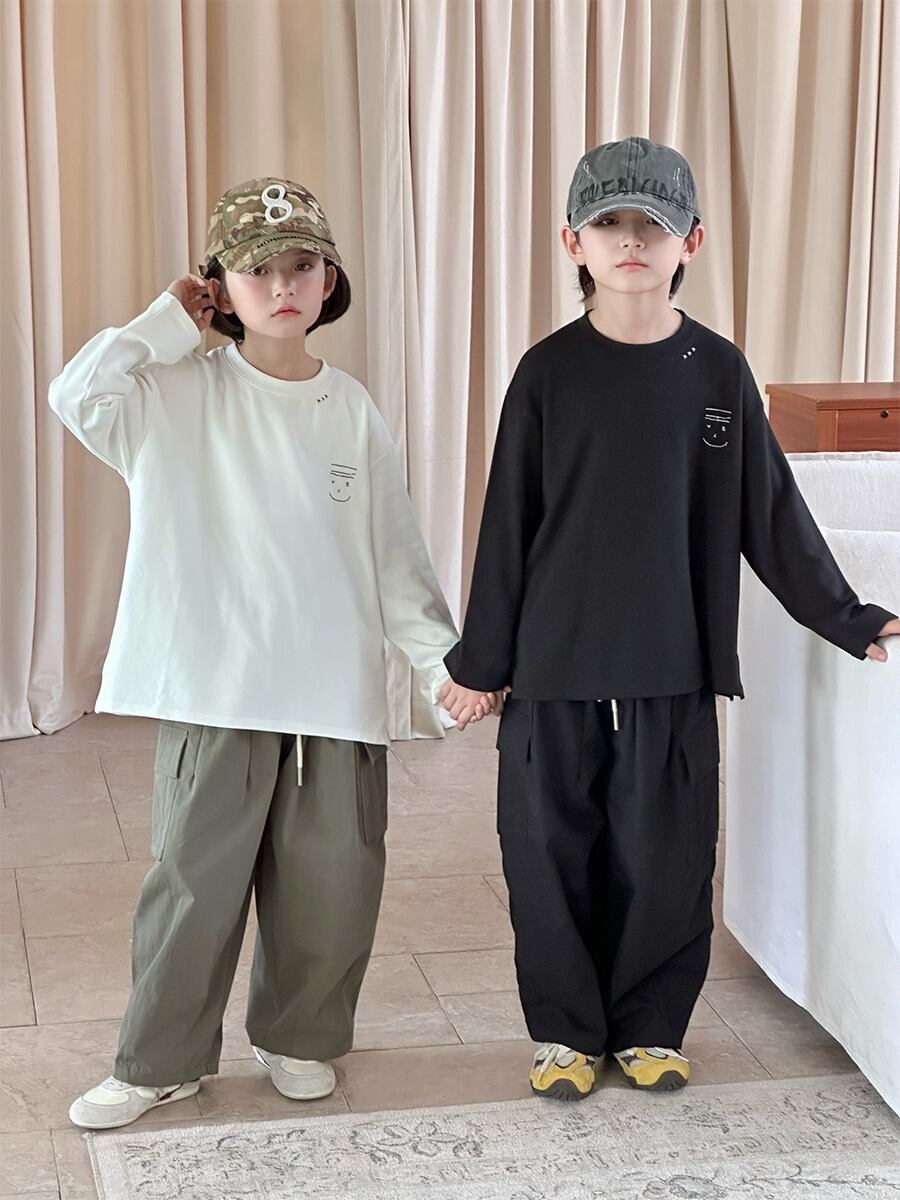 取寄》ミリタリーワイドカーゴパンツ （カーキ／ブラック） XDJK 2025