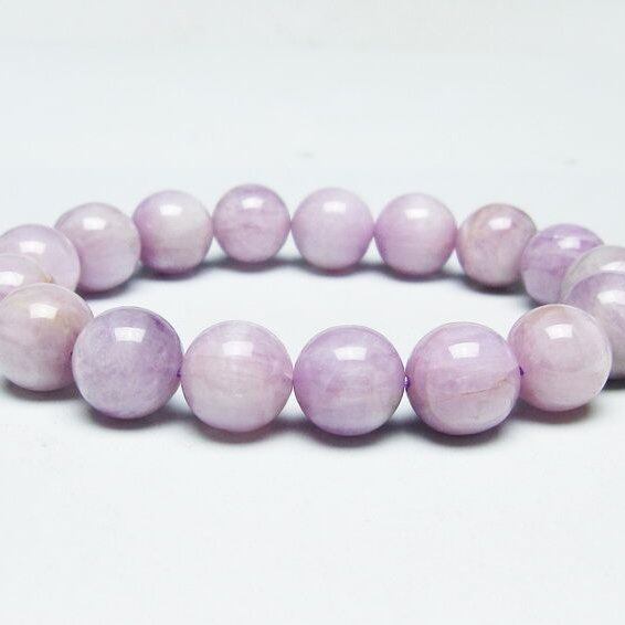 クンツァイト ブレスレット 12mm ミルキークンツァイト ブレス 一点物 メール便可 [M便 1/10] 111-46425