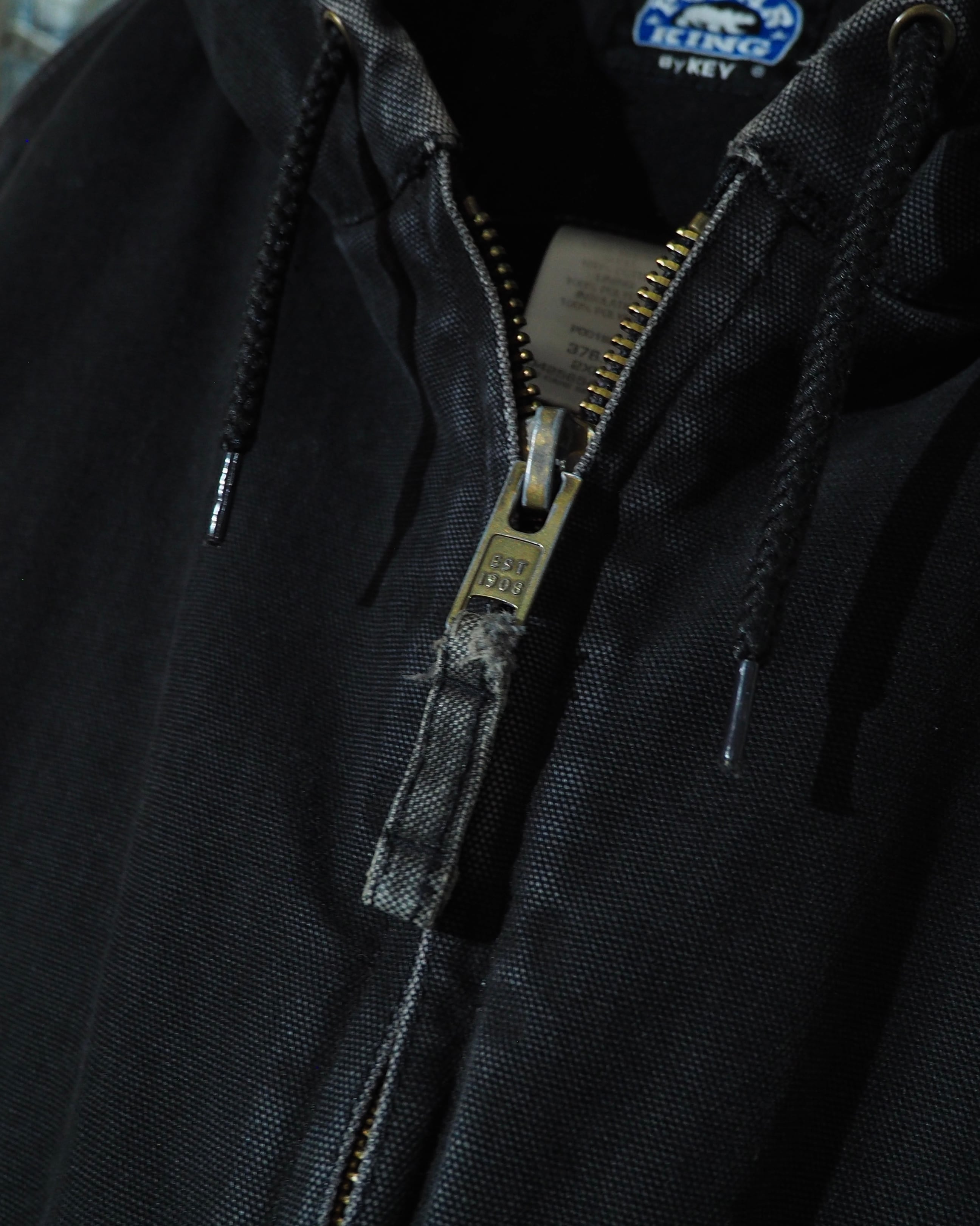 " Special - 墨黒 " Beautiful Fade × Aging Vintage Loose Active Jacket