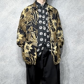 ethnic pattern sheer shirt