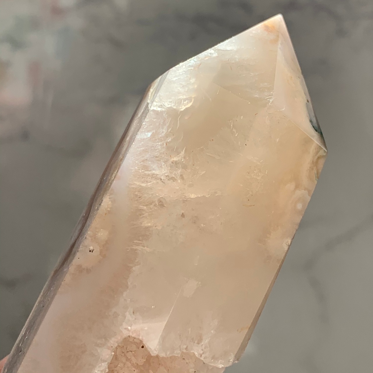 フラワーアゲートタワー*天然石ポイント*インテリア*T27