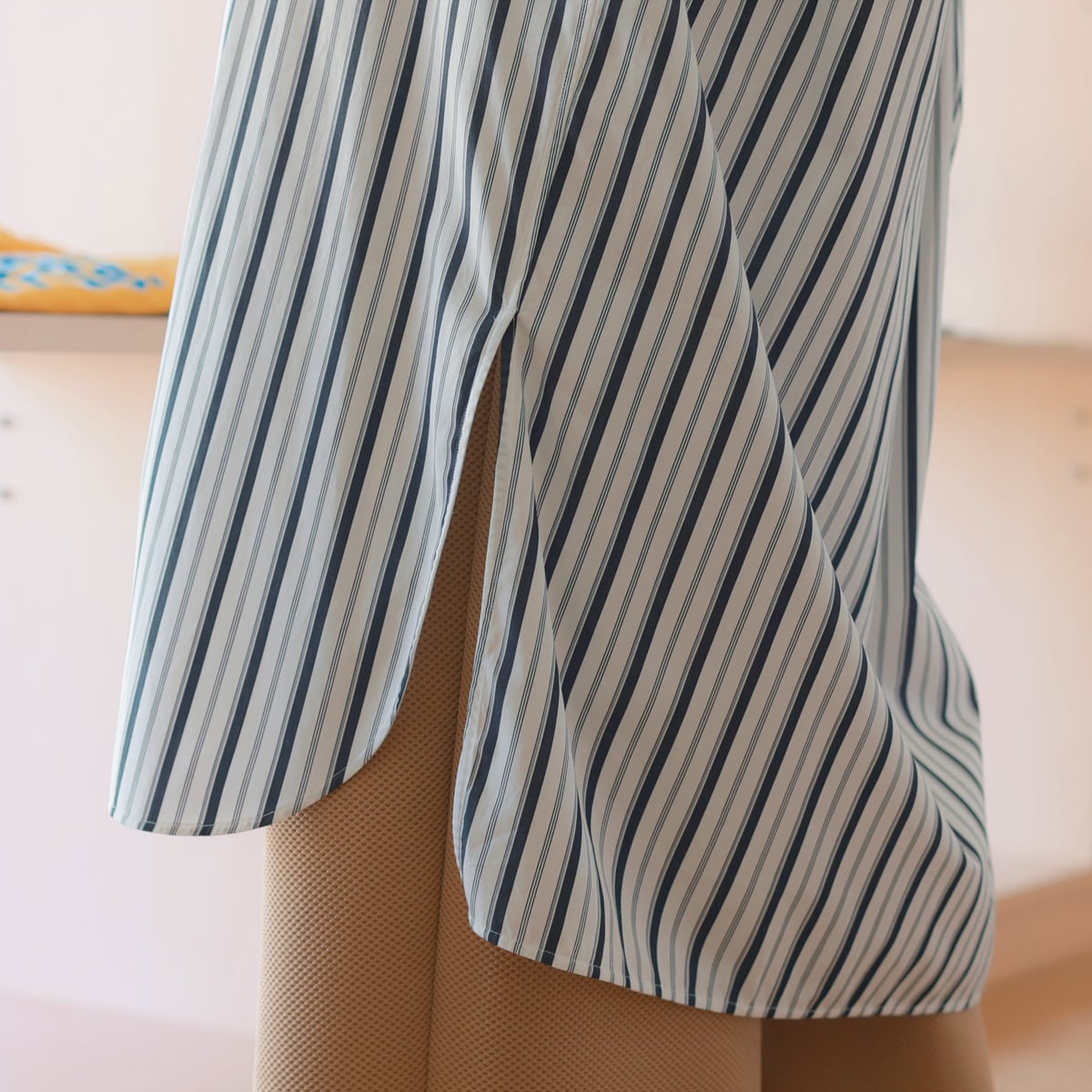 極美品❤️ticcaティッカ リネンシャツワンピース スキッパー ソメロス