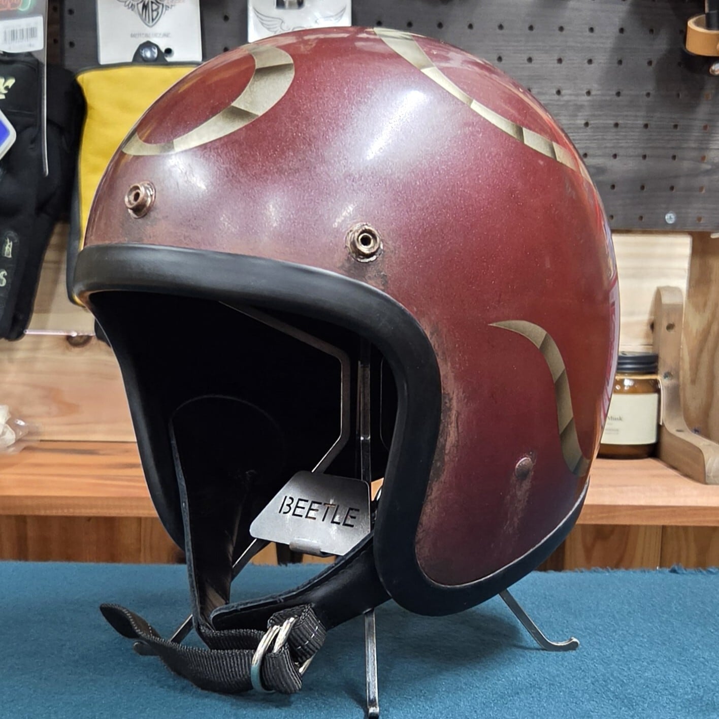 一点限り【aging paint helmet⑭】OCEAN BEETLE MTX ※サイズ変更可能