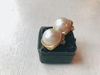 Vintage gold&pearlcolor earring