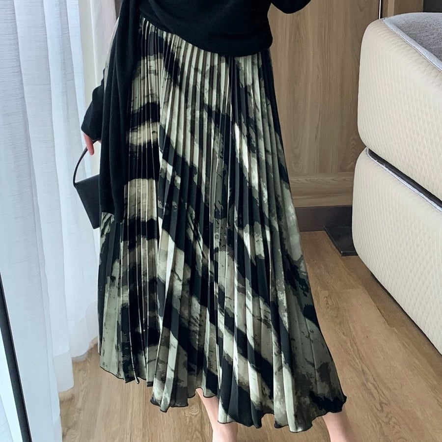 美しいドレーププリーツ スカート YH8712