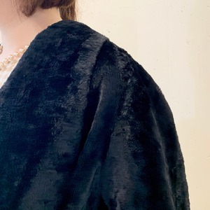 VINTAGE black shawl collar bolero