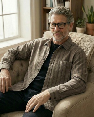 ヴィンテージライク ストライプシャツ 2色　A0208