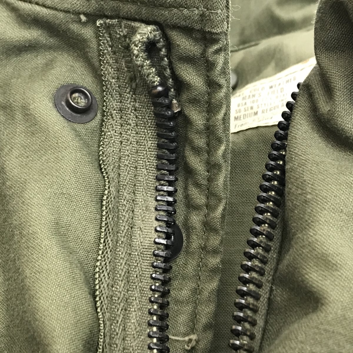 U.S.ARMY 70年代 M-65 3rd COLD WEATHER, FIELD M65 フィールドジャケット 希少 ブラックジップ サード  MEDIUM-REGULAR 長袖