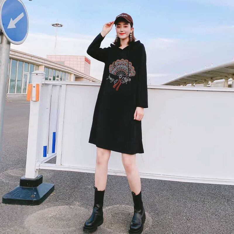 オータムスタイルルーズドレス 大きめサイズ 秋物 ミックスインファッション63888846251