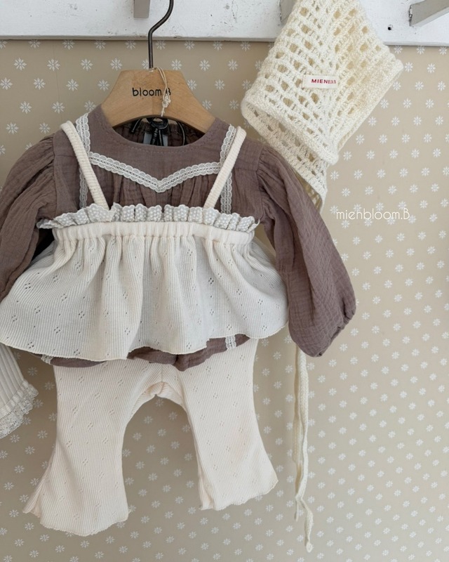 ⭐︎即納⭐︎[ mienbloom.B ] knit bustier bootcut SET