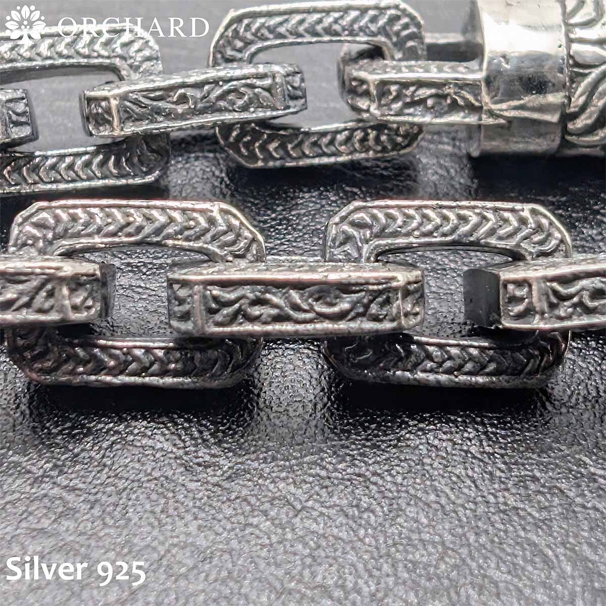 シルバー925 Silver925 クアッドチェーン ブレスレット 20cm メンズ