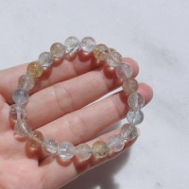 【ノートルダム大聖堂にてアチューメント】【超レア】【美石】非加熱　トパーズ　8.8ｍｍ　ブレスレット　5088