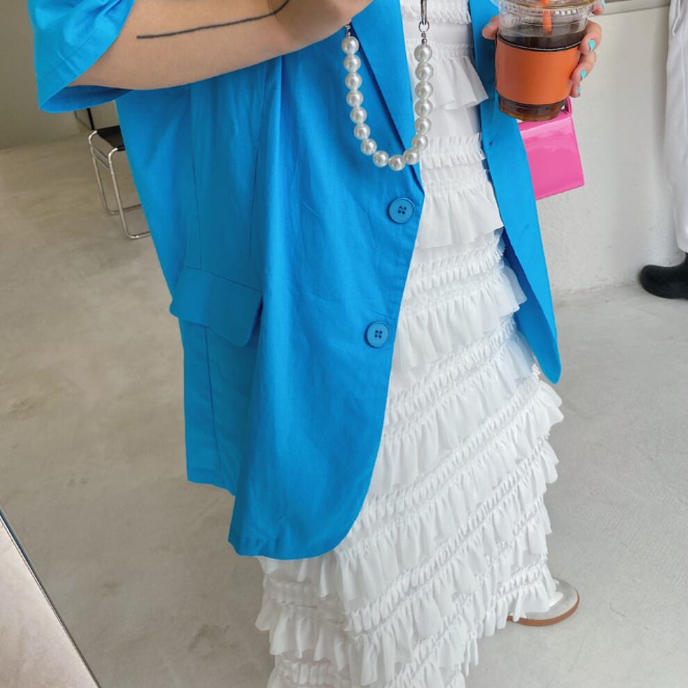 ロングフリルワンピース_LN01049