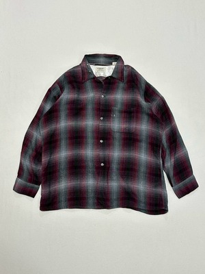 60's ARROW open collar rayon shirt