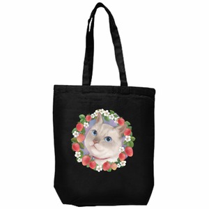ねこいちご　キャンバストートバッグ