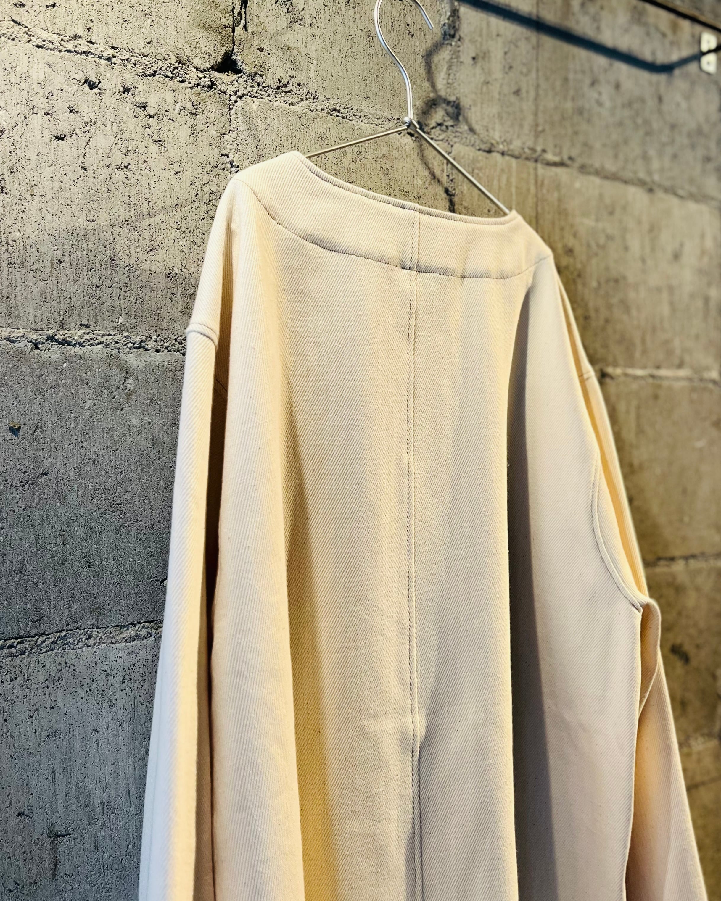 ROUNDNECK CARDIGAN/ loode denim ivory【結-yui-】 | はなれ online store