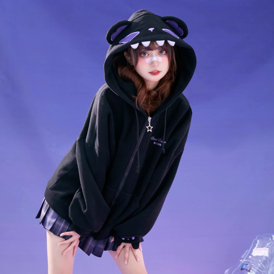 ソフトロリータ セミロリ パーカー ストリートファッション ガーリー