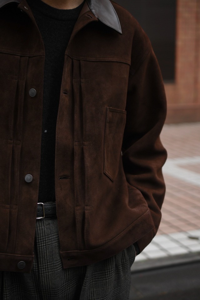 A.PRESSE / Vintage Suede Leather 1st Type Jacket (BROWN)