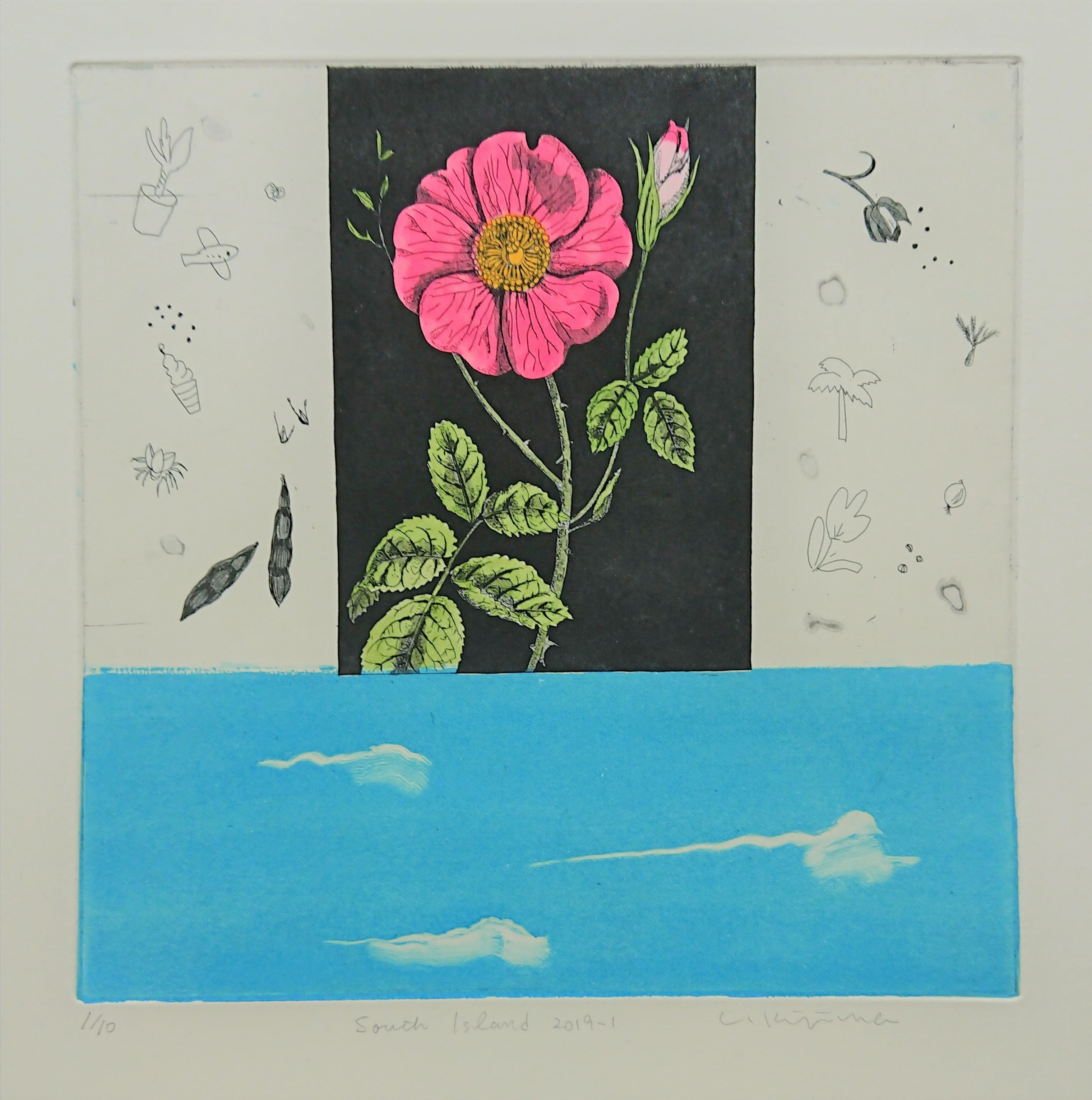 木嶋ちさ加作品 / 銅版画「 South Island」 | VIVANT ART COLLECTION