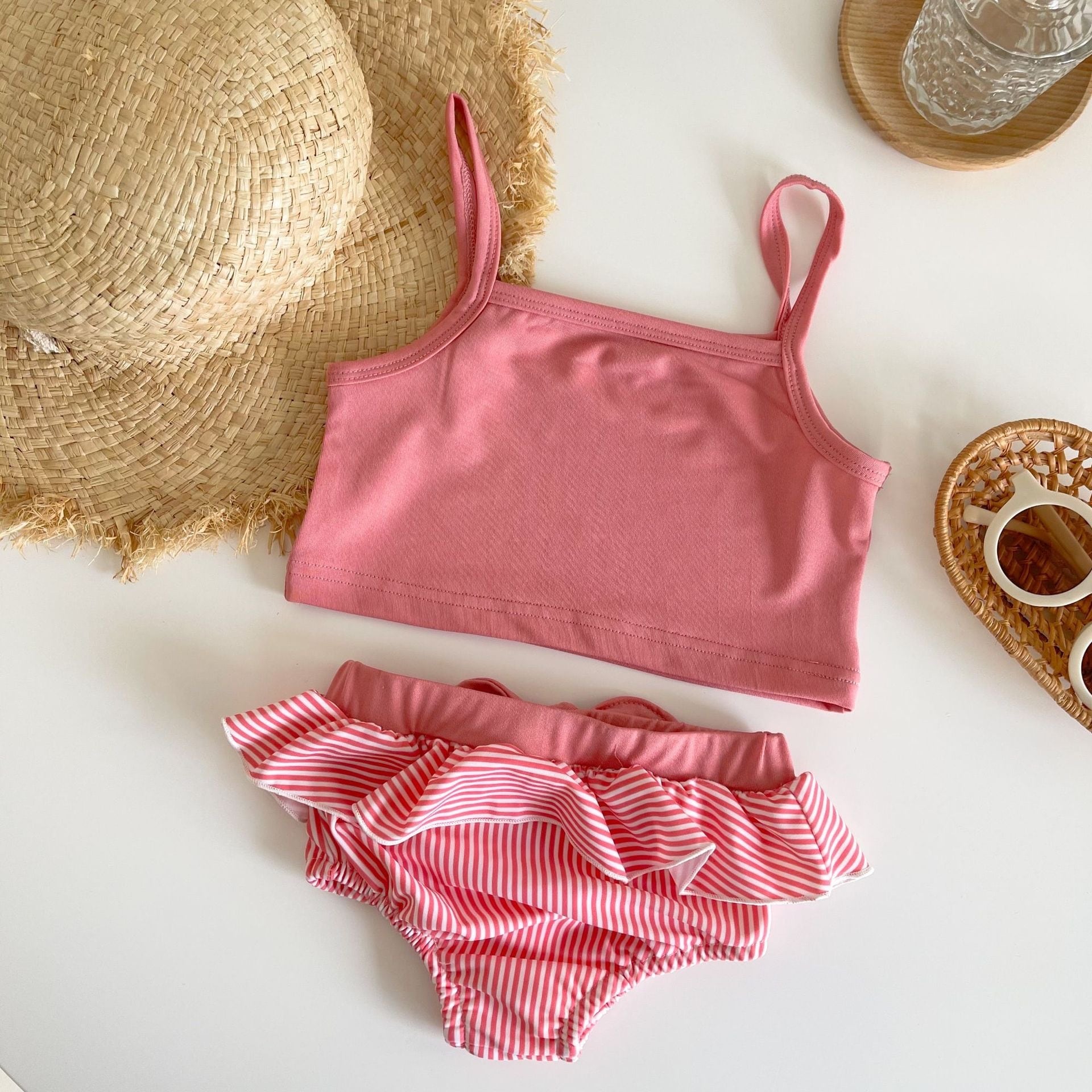 ベビーピンク　フリル　盛れるビキニ　ピンク ベビーピンク フリル 盛れるビキニ ピンク 送料無料【予約商品