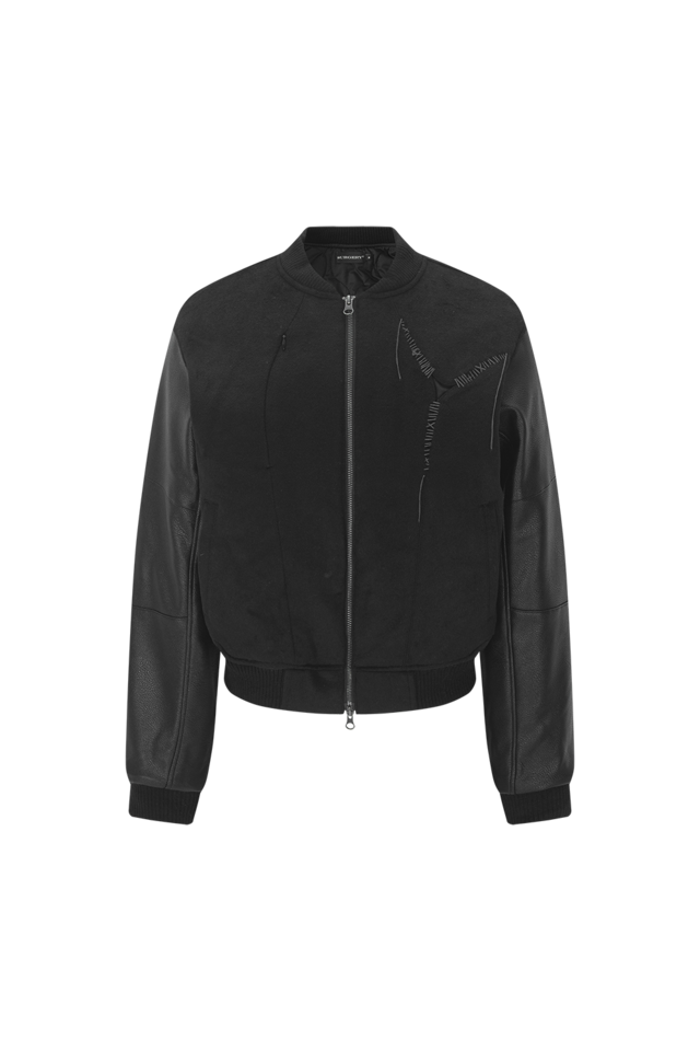[SURGERY] surgery sutured varsity jacket 'black' 正規品 韓国ブランド 韓国通販 韓国代行 韓国ファッション sur8ery サージェリー 取扱店 日本 店舗