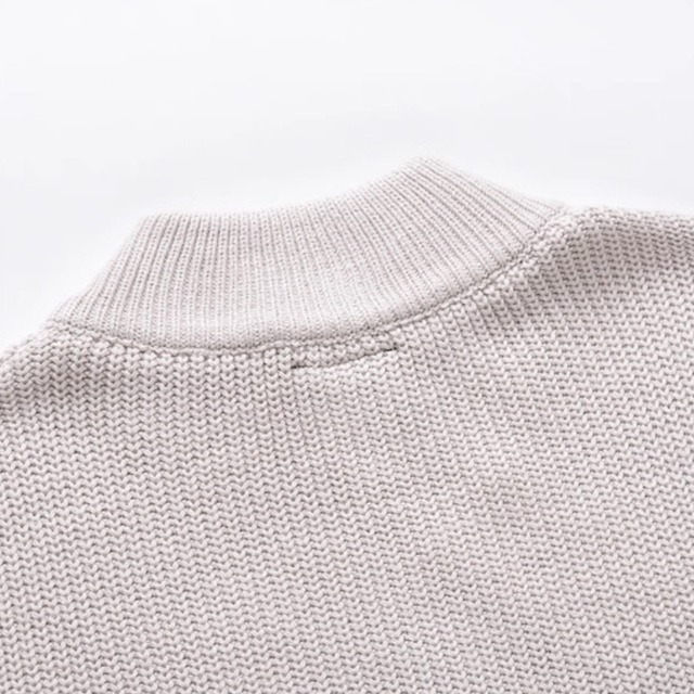 simple zip-up knit　シンプルジップアップニット　J1510