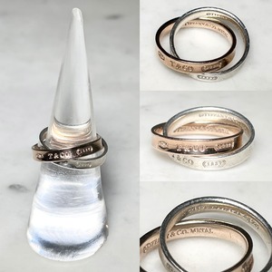 TIFFANY silver × rubedo metal ring " 1837 "