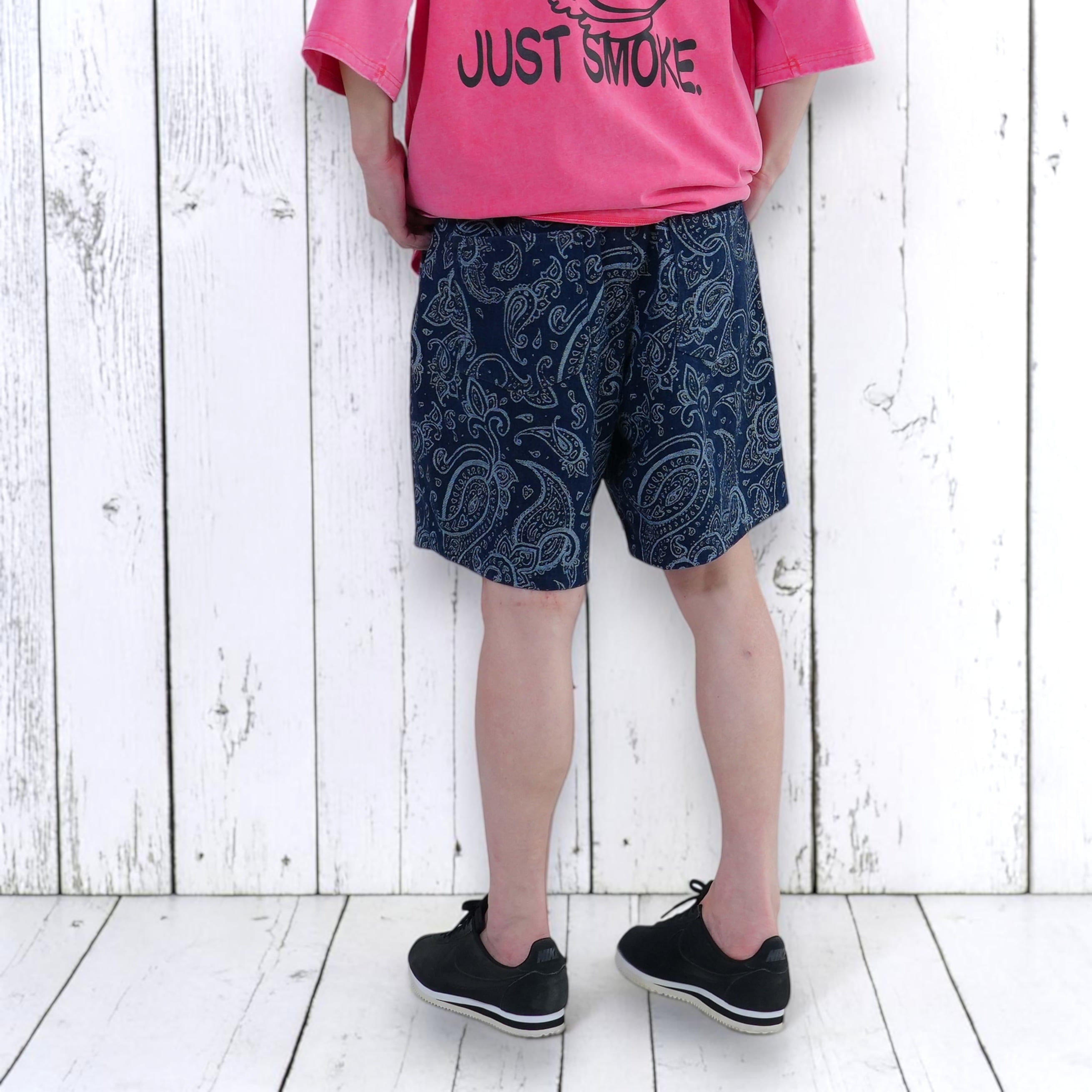 Denim Paisley Jacquard Shorts / デニムペイズリージャガードショーツ