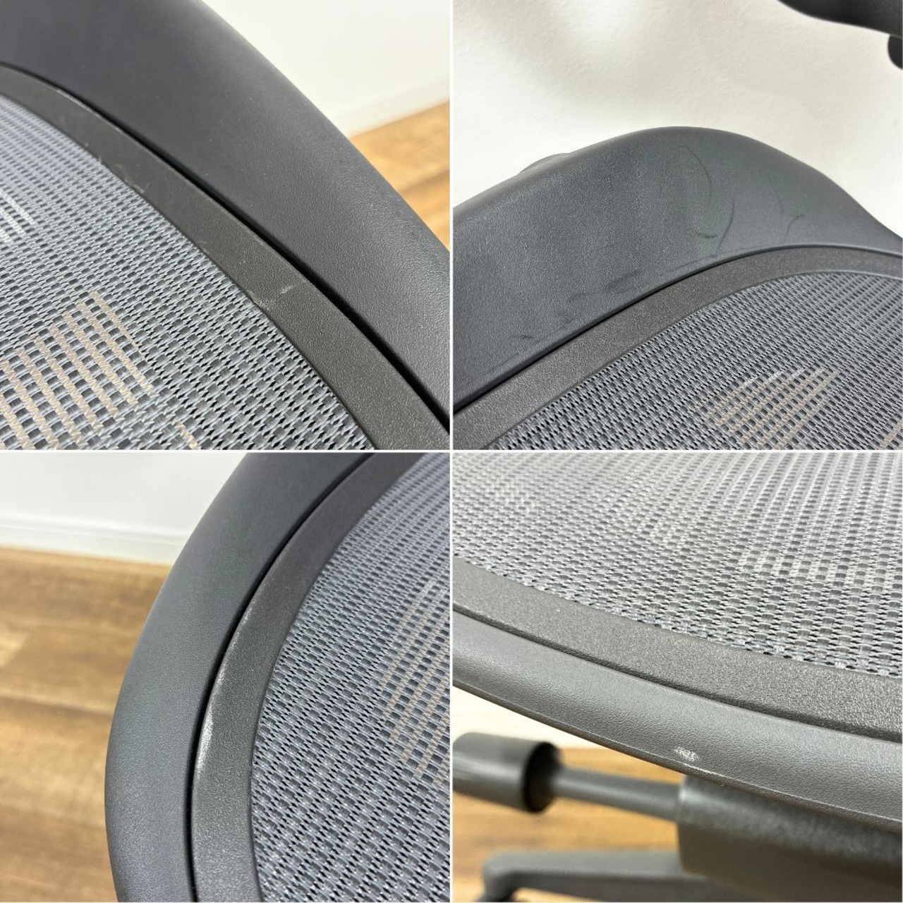【2025年製】Herman Miller Aeron chair ハーマンミラー アーロンチェア リマスタード Bサイズ フル機能 グラファイト ポスチャーフィット オフィスチェア ALPG1 G1 G1 BB BK【中古】【YCサイズ】