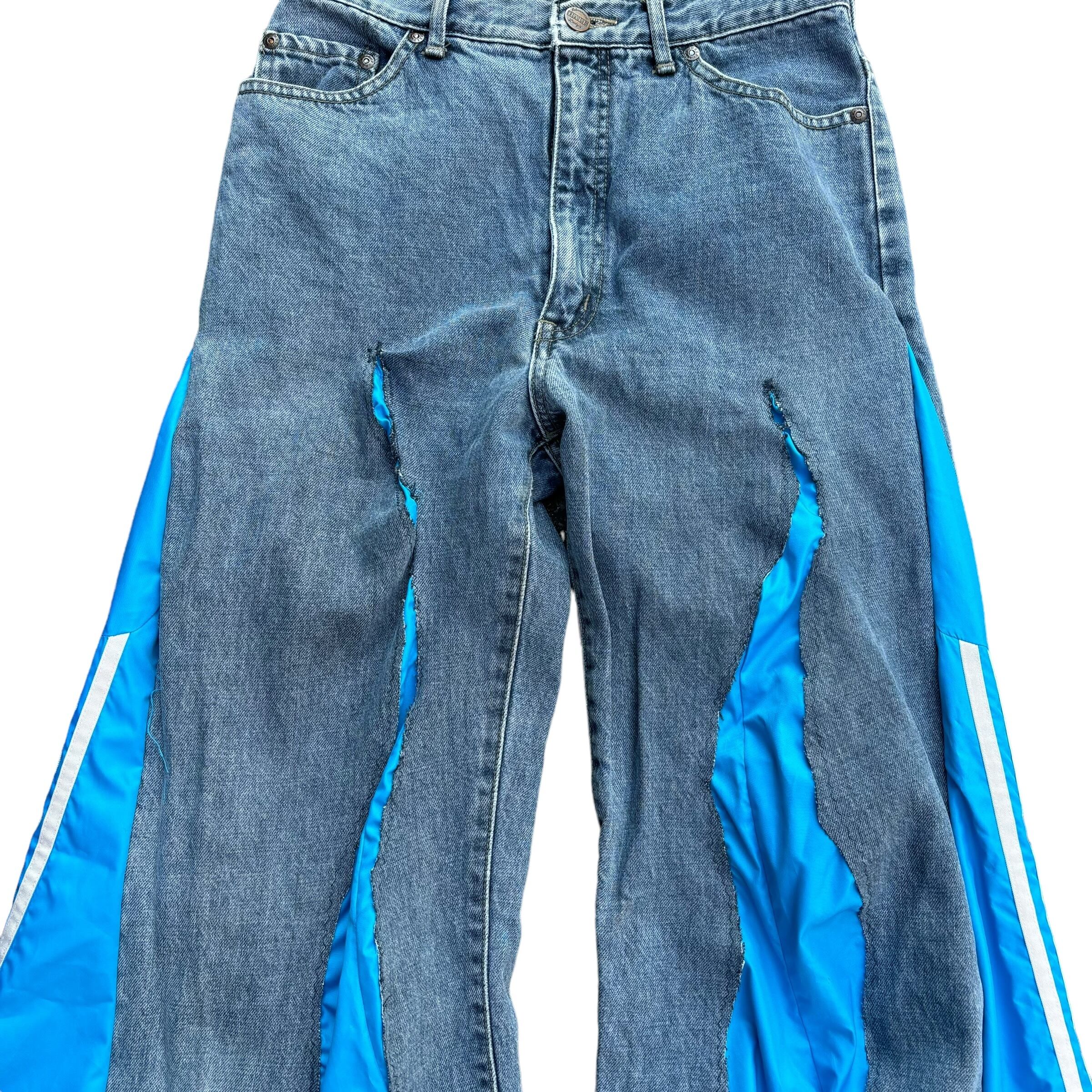 adidas track remake flare denim |