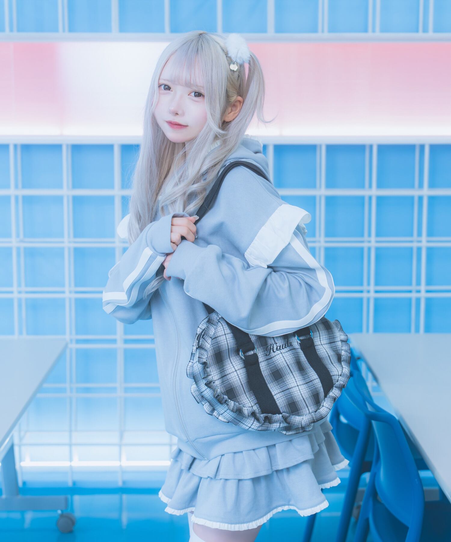 セブンテン ♡ バックリボンフリルトップス(ミント) seventen