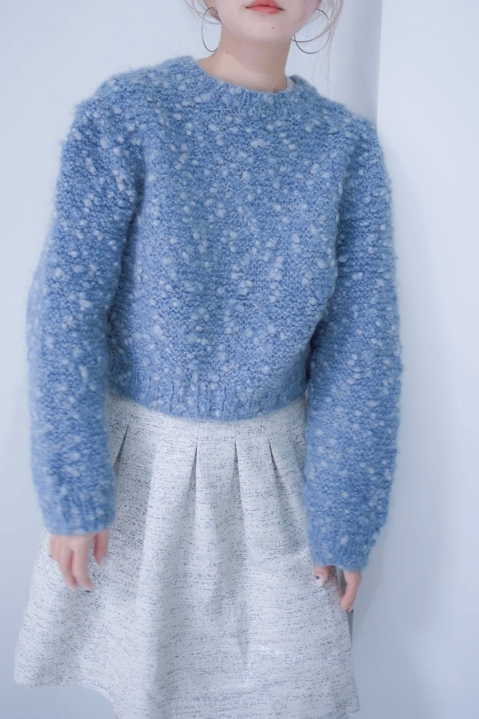 light blue knit