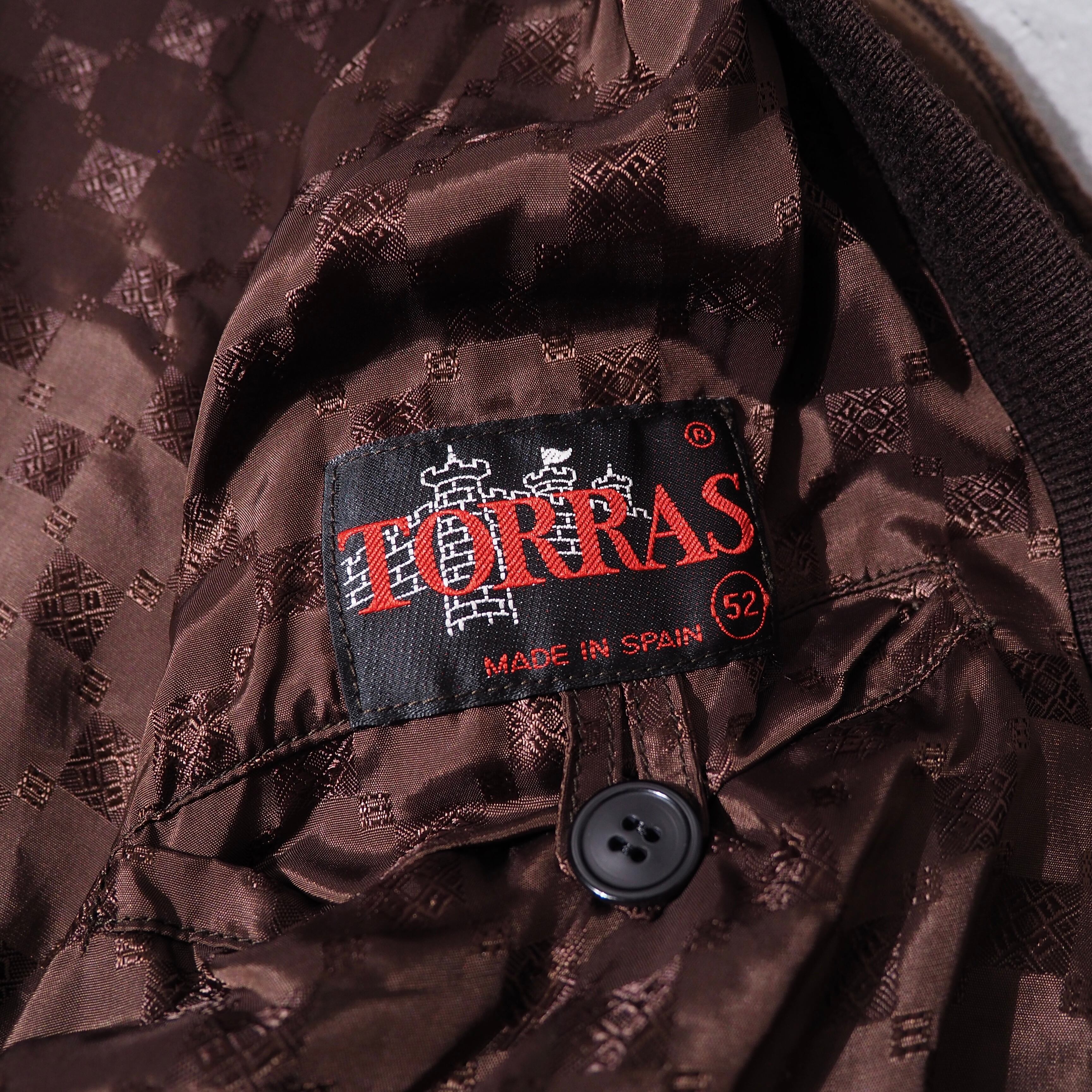 Torras ” Special suede leather panel combinations vintage loose 