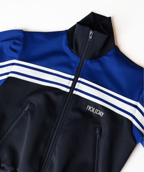 HOLIDAY】 puff sleeve track jacket (navy） | olaf