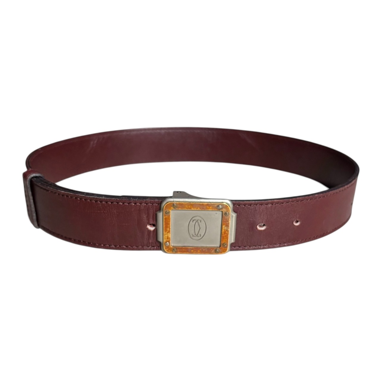 vintage CARTIER “santos” leather belt