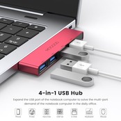 MOGOOD USBハブ3.0 USBスプリッタ ノートパソコン用USBハブノートマルチポートアダプタ USBポートエクスパンダノートパソコン、PC、MacBook、Mac Pro、Mac Mini、iMac、Surface Pro
