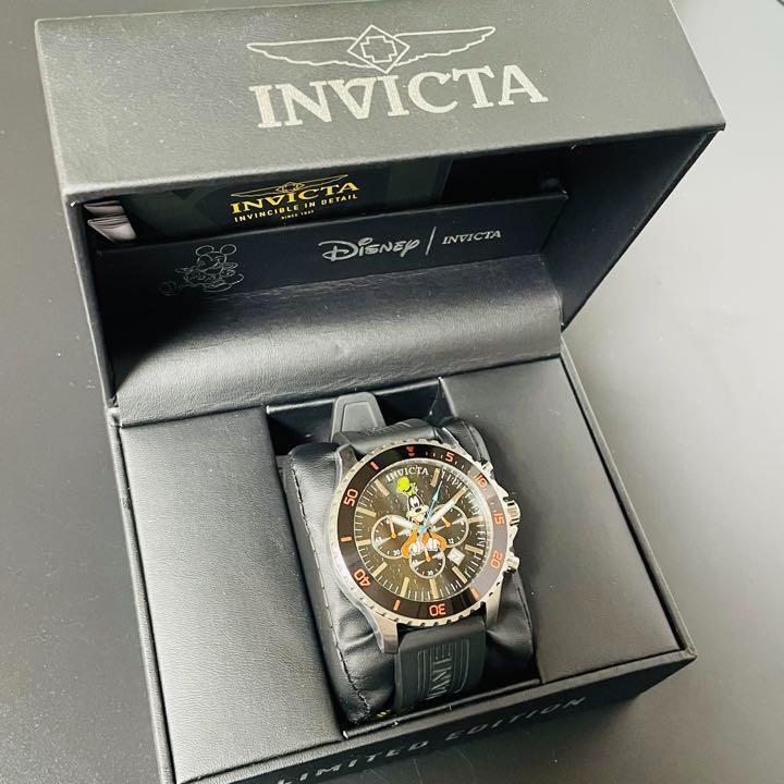 【新品】INVICTA/ディズニー/グーフィー/メンズ腕時計/クォーツ/ブラック