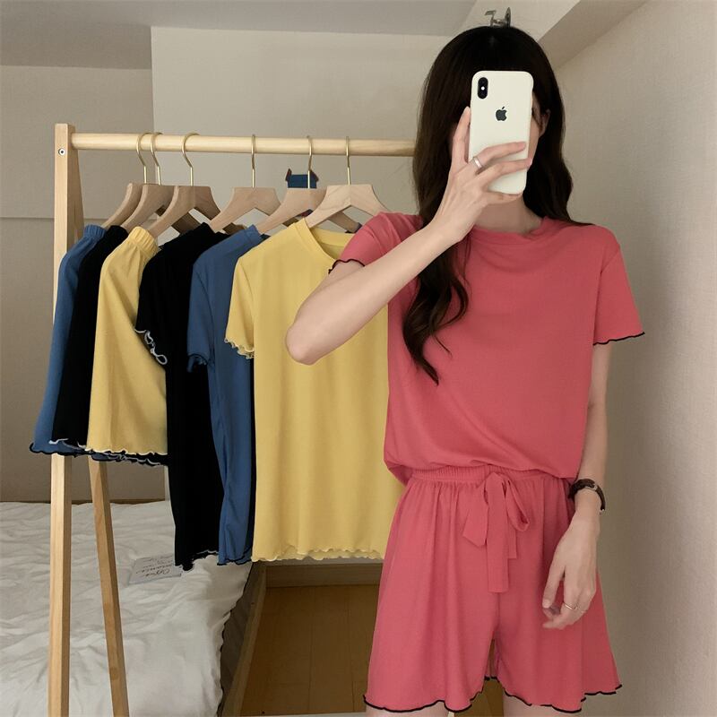 サマールーズラウンドネックカジュアル 夏物 Oネック シルク YY-ファッション4548522025