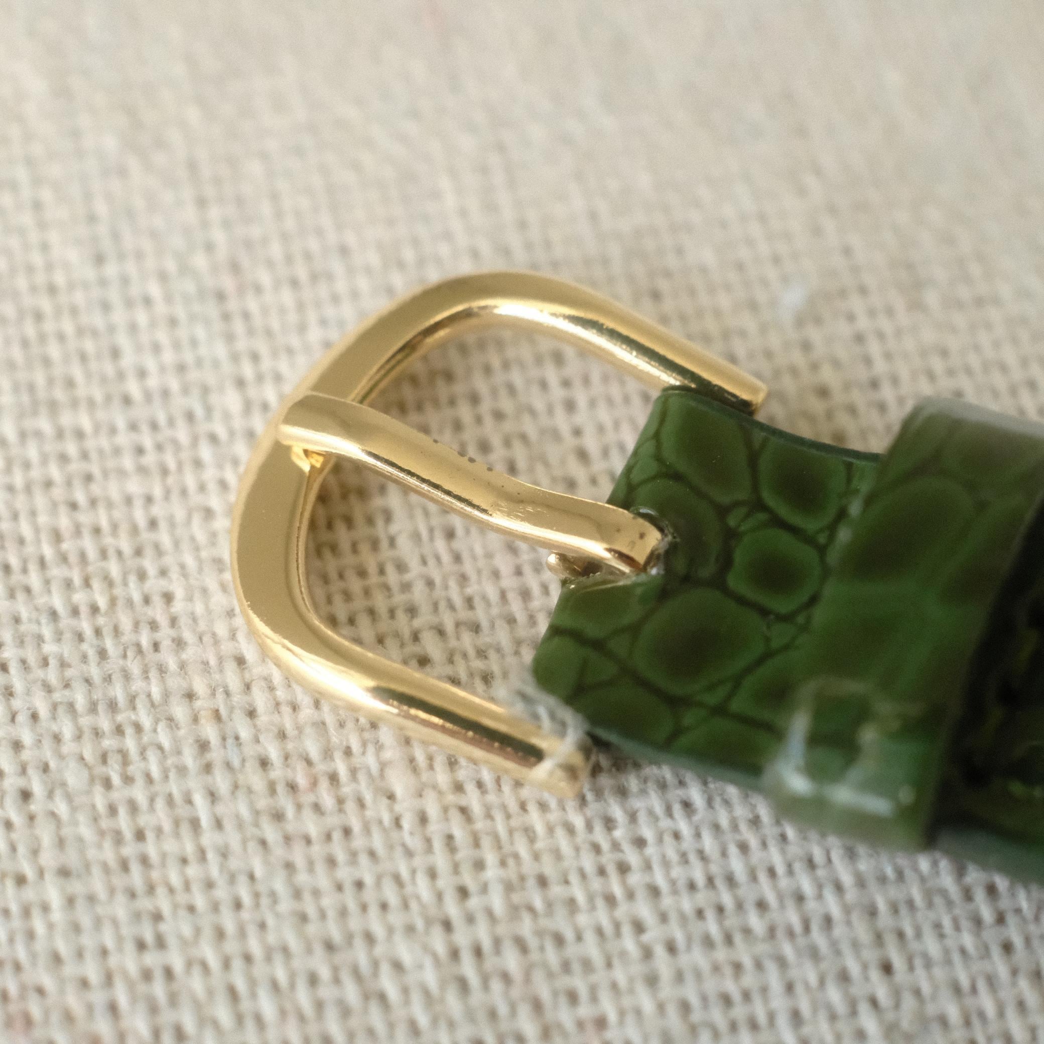 Murano Millefiori Watch With Leather Band - Forest Green | flemington