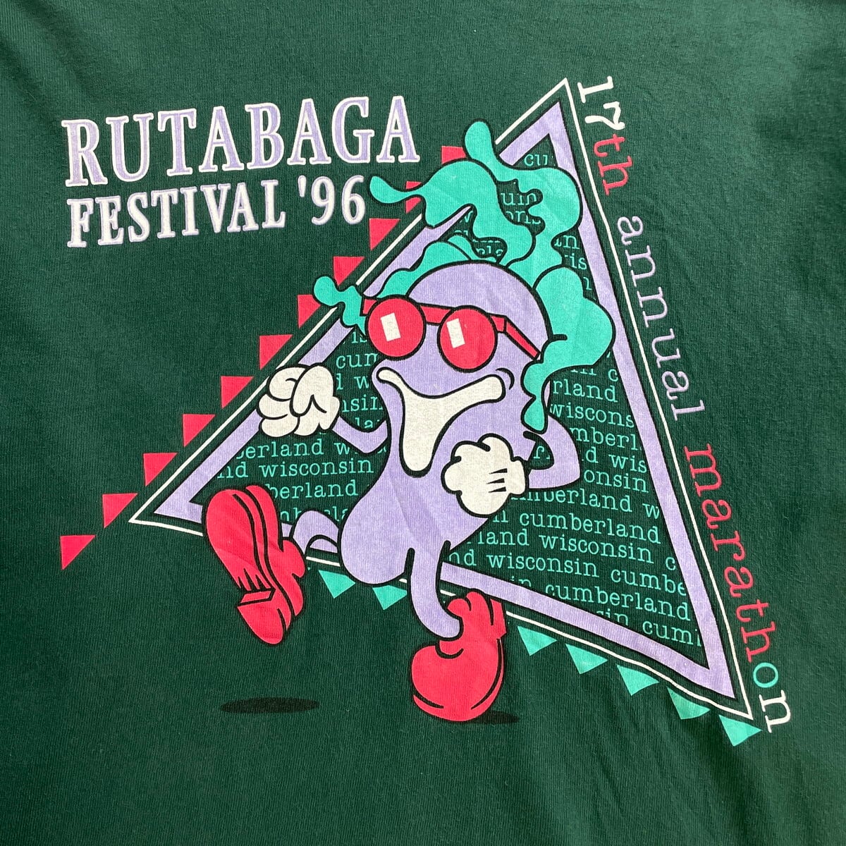 90年代 USA製 RUTABAGA FESTIVAL モックネック ロングTシャツ ロンT