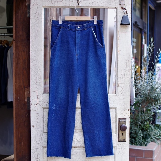 1980s L.A. COUNTY JAIL Denim Work Pants W33 / USA TALON42 ジェイル 