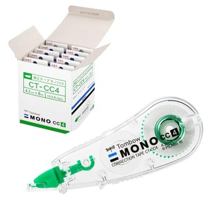 【在庫処分】トンボ鉛筆 修正テープ 4.2mm MONO モノCC (ミニサイズ・高密着テープ) 使い切りタイプ 6m 10個 CT-CC4-10P
