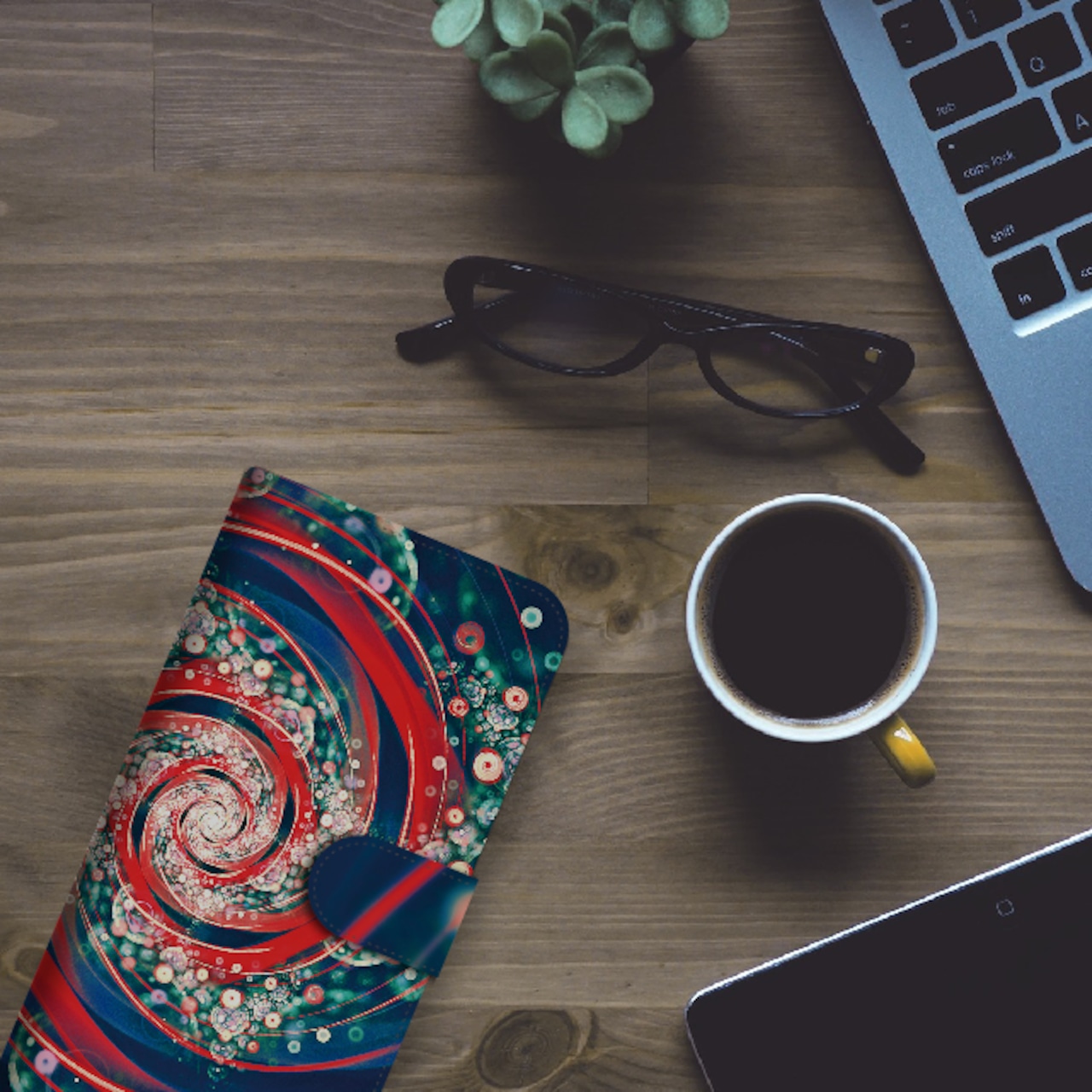 Android対応|攪乱 - 和風 手帳型スマホケース/マルチタイプ