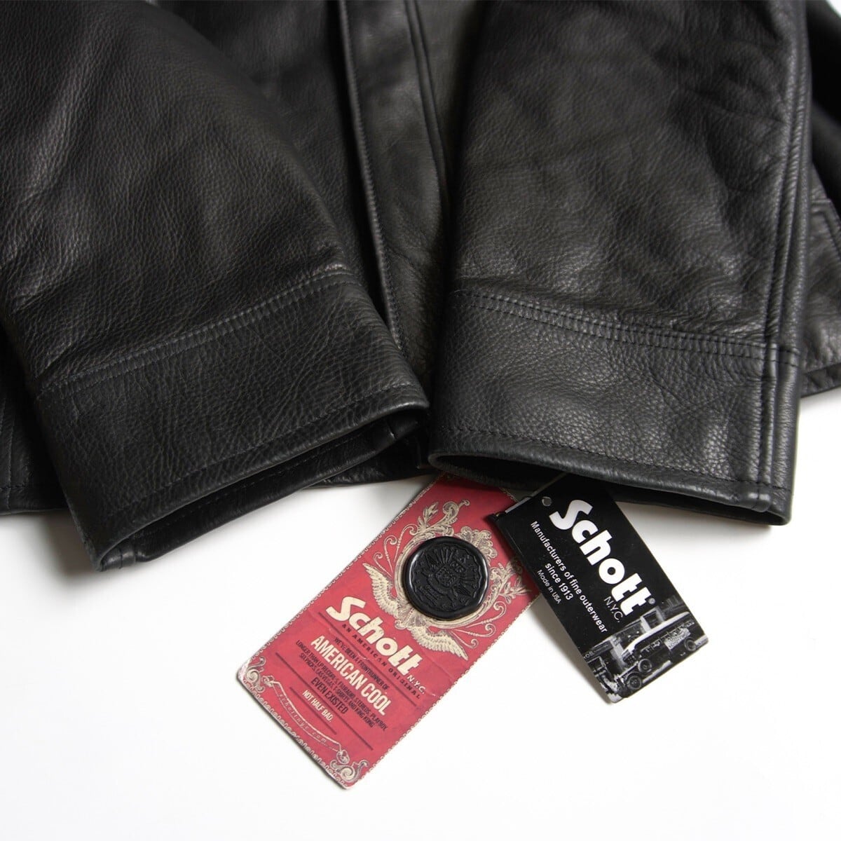 極美品/タグ付き】SCHOTT【235/シングルライダースジャケット】XL