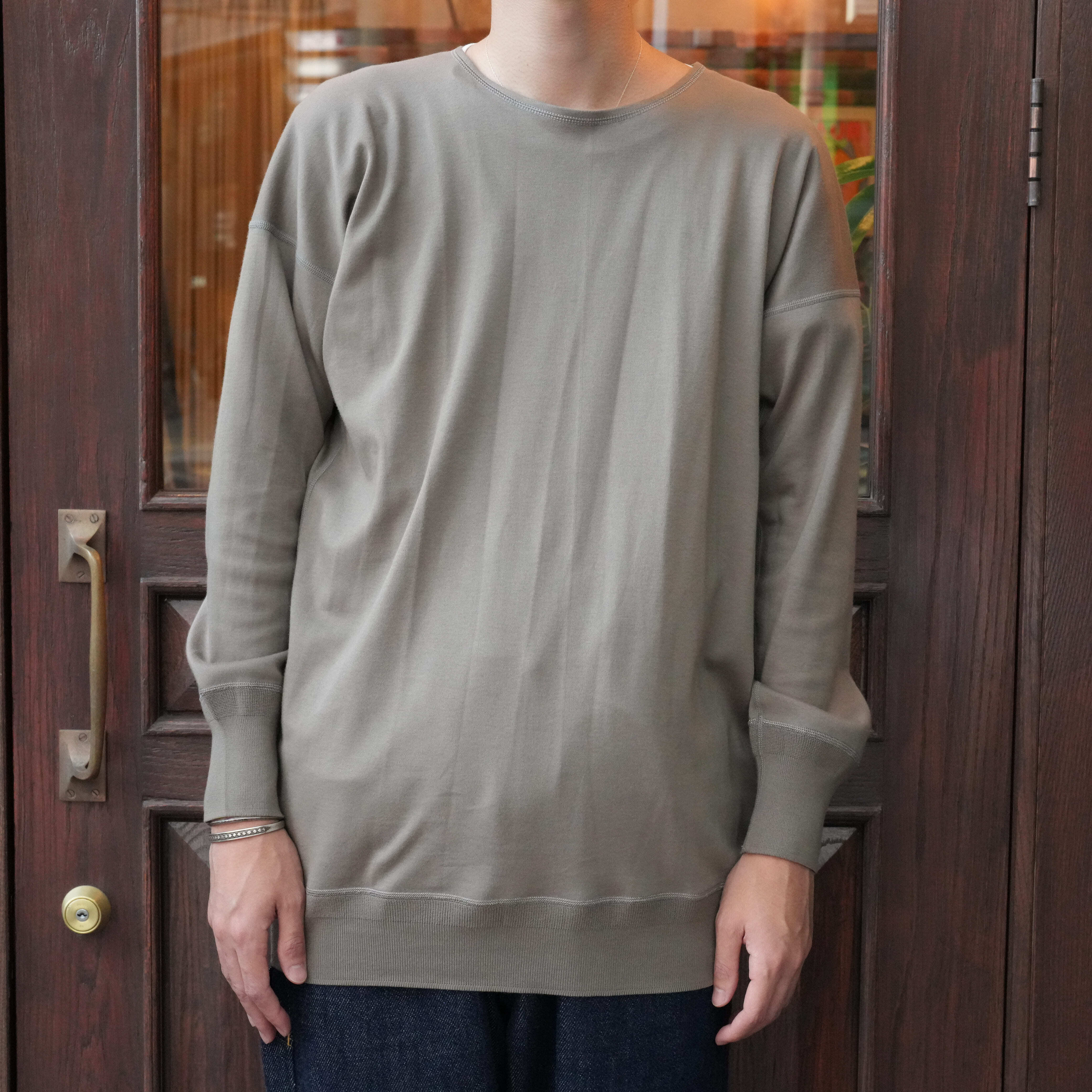 Olde Homesteader (オールドホームステッダー)"Crew Neck Longsleeve / Interlock" -RUSTIC GREY-