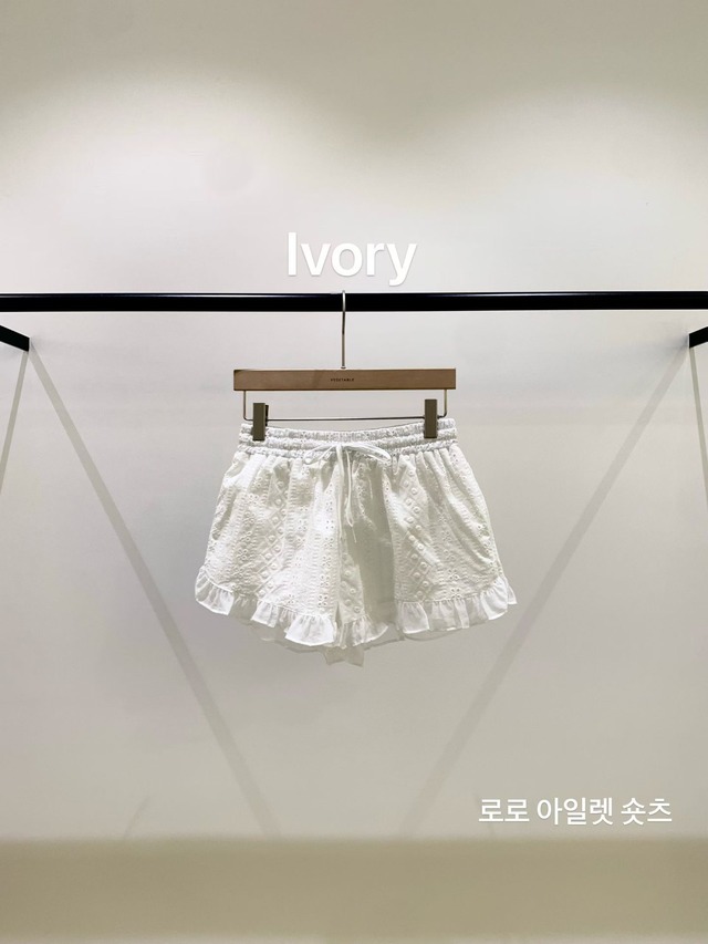 (予約) vegetable / Lolo eyelet shorts 1color